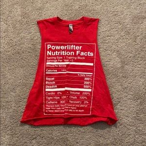 Powerlifter cropped muscle tank
